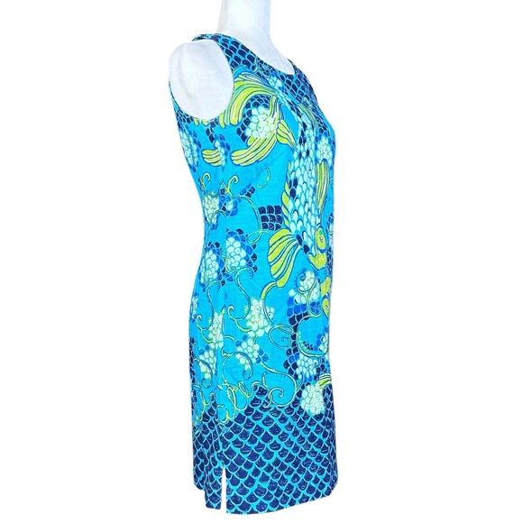 Lilly Pulitzer Stephanie Shift Dress 2 Koi Preppy Sirens Spring Colorful Chic - Picture 3 of 15